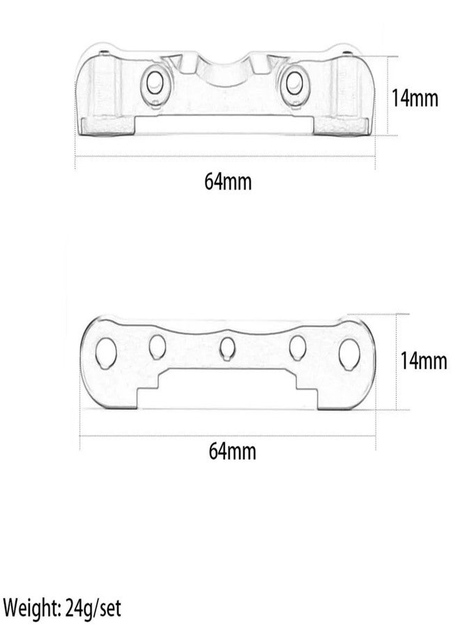 UURCSKY Aluminum Front Rear Suspension Arm Mount for Arrma 1/8 kraton/Outcast/Typhon 6s, 1/7 Felony/Infraction 6s Upgrade Part（Red） - Image 5